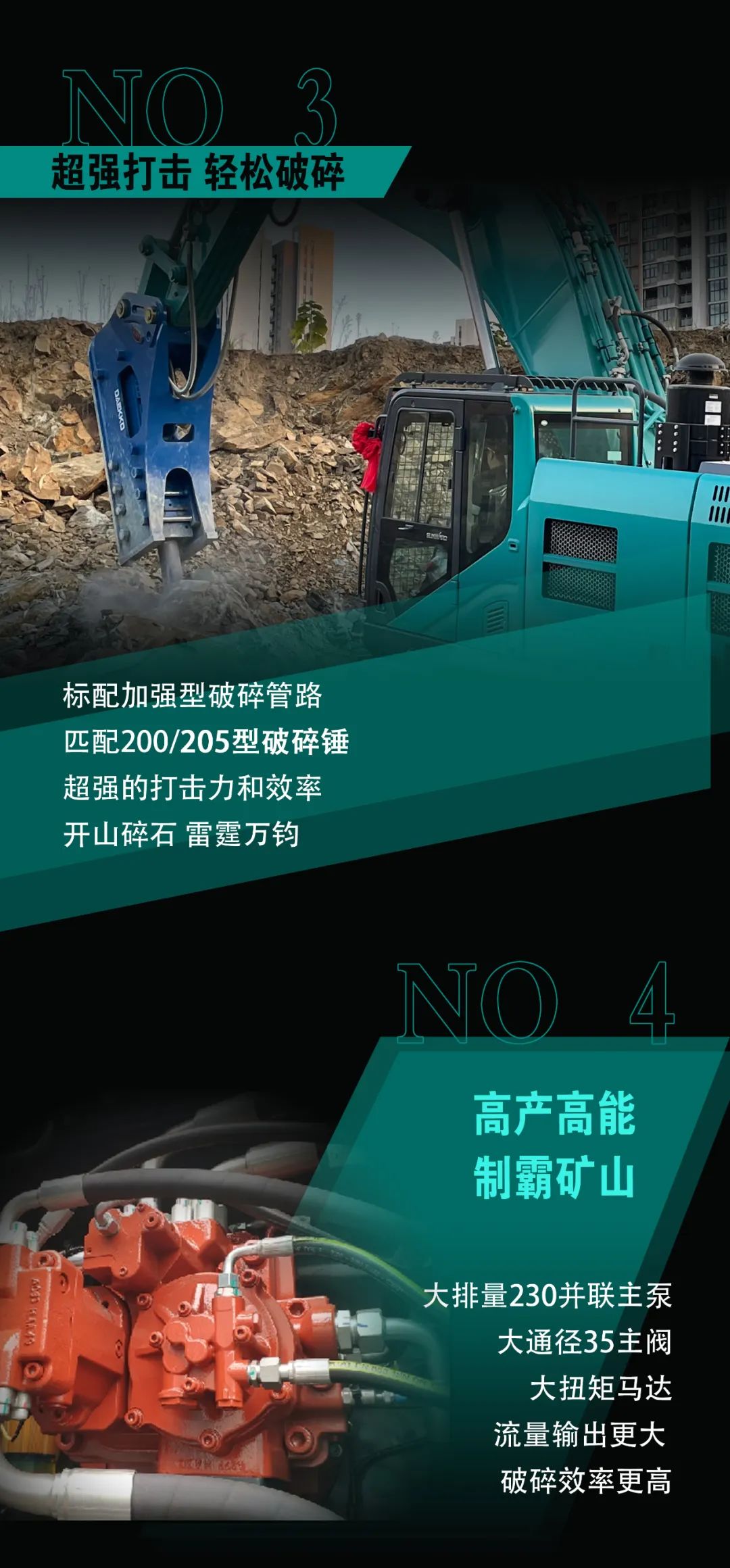 一图读懂 | 专为矿山沉载施工而生！j9国际集团智能SWE600FB破碎锤沉磅回归
