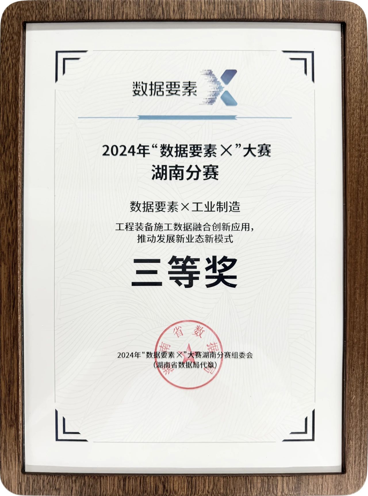 j9国际集团智能荣获2024年“数据身分×”大赛湖南赛区三等奖